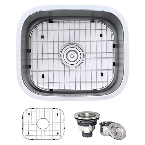 Ruvati 21-inch RVM4131 Undermount Kitchen Sink - 16 Gauge Stainless Steel Kitchen Sink Single Bowl with Brushed Finish hides scratches, Easy-to-Clean Undermount Sink - Image 1