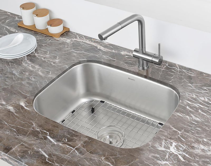 Ruvati 21-inch RVM4131 Undermount Kitchen Sink - 16 Gauge Stainless Steel Kitchen Sink Single Bowl with Brushed Finish hides scratches, Easy-to-Clean Undermount Sink - Image 4