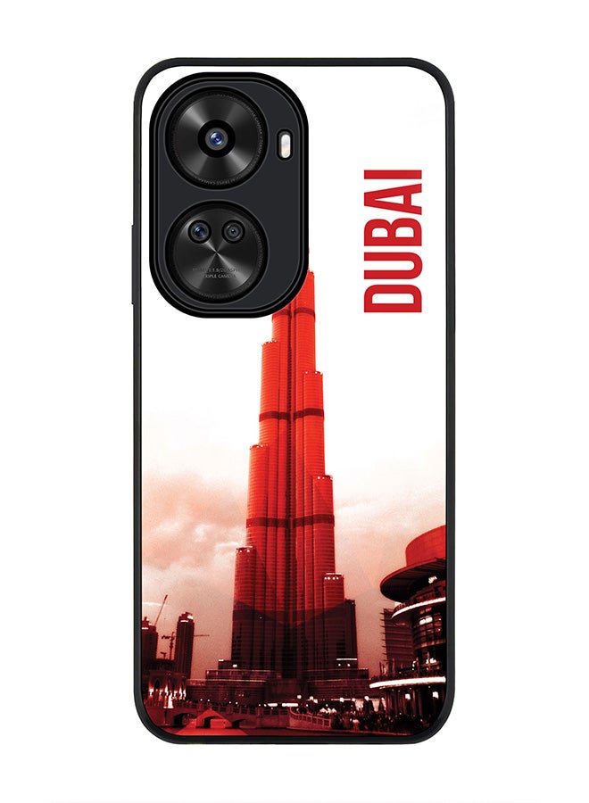 Stylizedd Rugged Black edge case for Huawei nova 12 SE / Huawei nova 11 SE 4G, Slim fit Case Flexible Anti Drop TPU Gel Thin Cover - Dubai - The Burj - Image 1