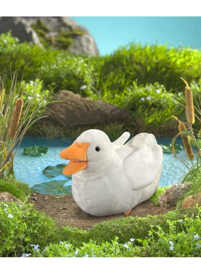 Folkmanis Duck Hand Puppet, White, Yellow - Image 3