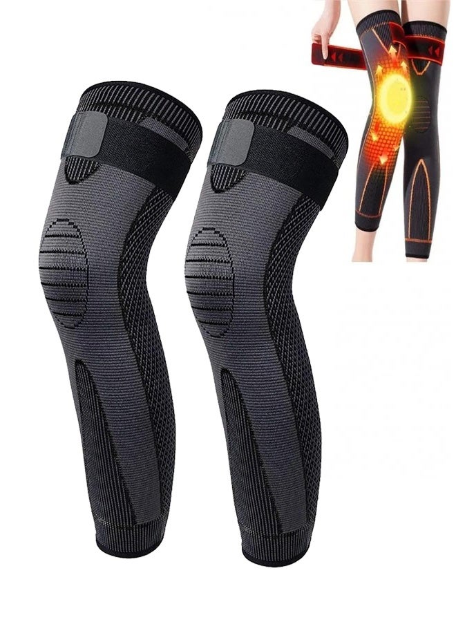 AGD 2 Pieces Unisex Elastic Knee Support Brace for Exercise, Running, Hiking and Injury Recovery - Image 1