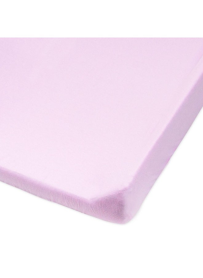 HonestBaby - Girls Organic Cotton Changing Pad Cover Lavender One Size - Image 1