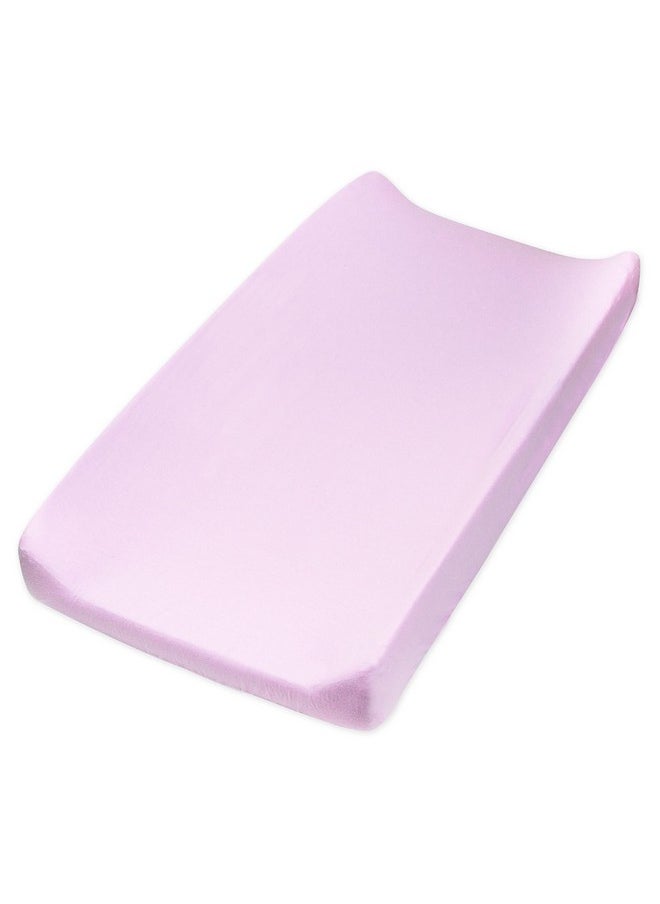 HonestBaby - Girls Organic Cotton Changing Pad Cover Lavender One Size - Image 1