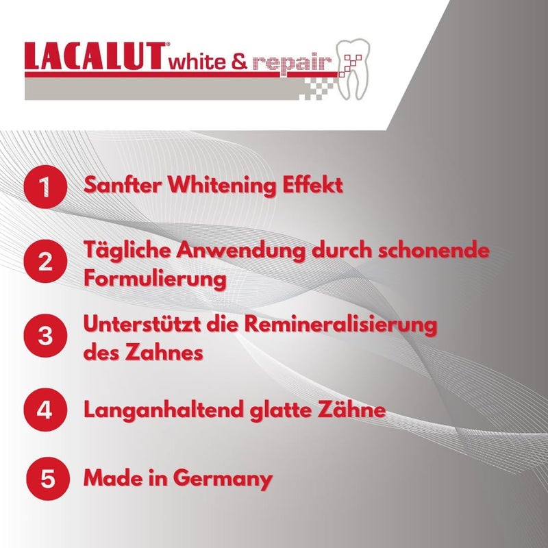 LACALUT معجون أسنان لاكالوت أبيض وإصلاح 75 مل - Image 5