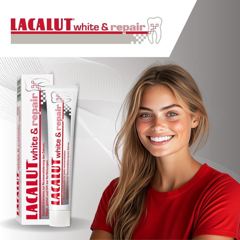 LACALUT معجون أسنان لاكالوت أبيض وإصلاح 75 مل - Image 3