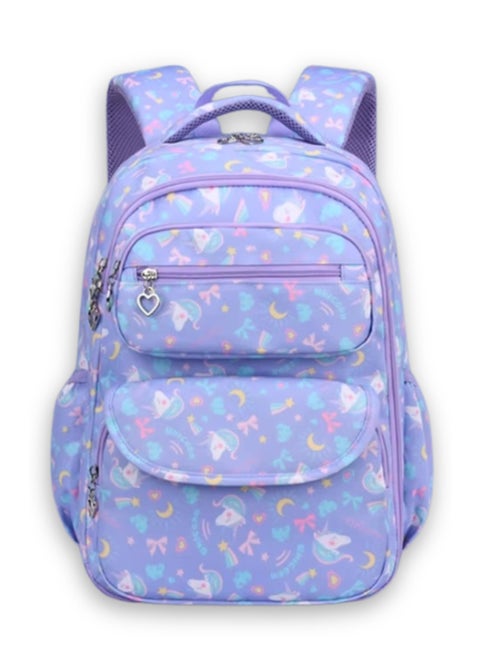 School Backpack for Girls, Unicorn Design, Large Size, Multiple Pockets, for Colleges, Elementary, Primary Schools, Grade 1-10 and Teenagers
