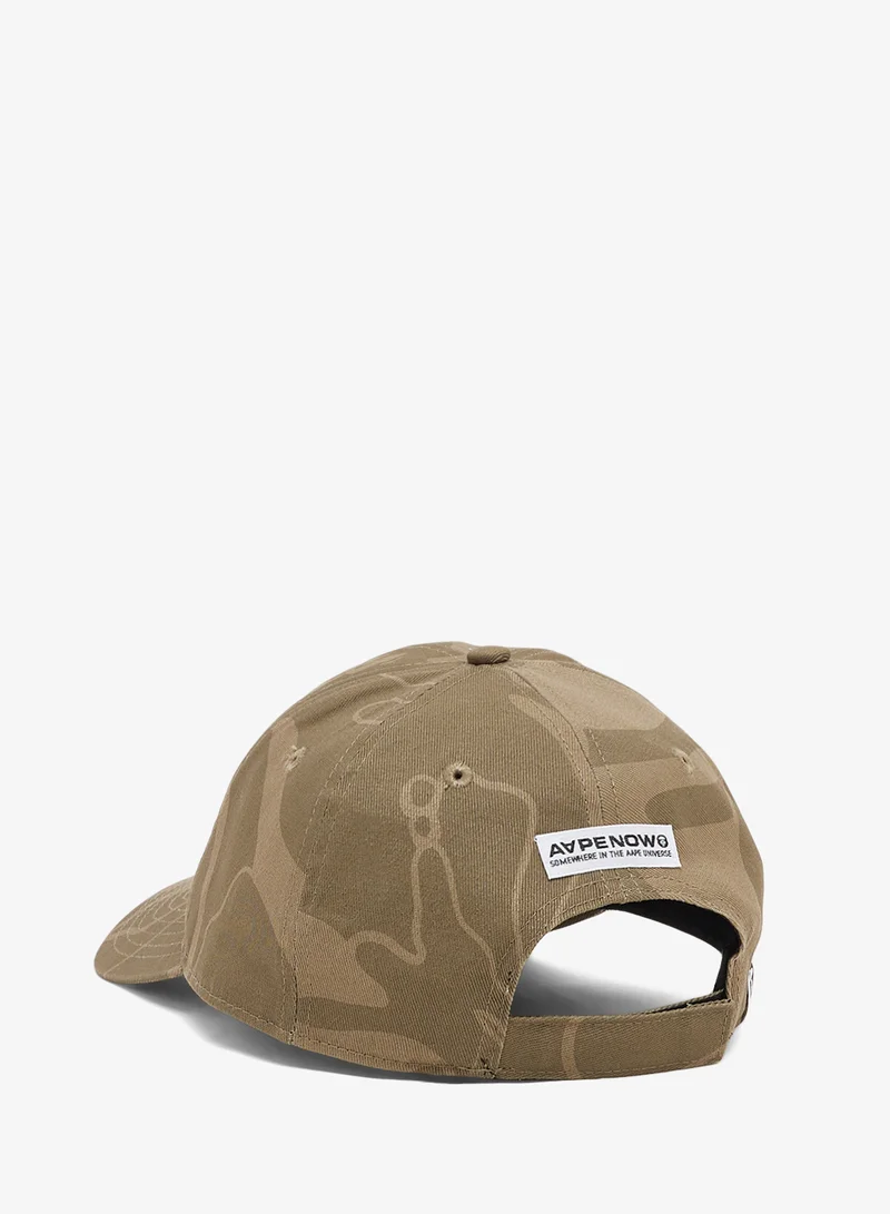 AAPE AAPENOW moonface logo camo cap