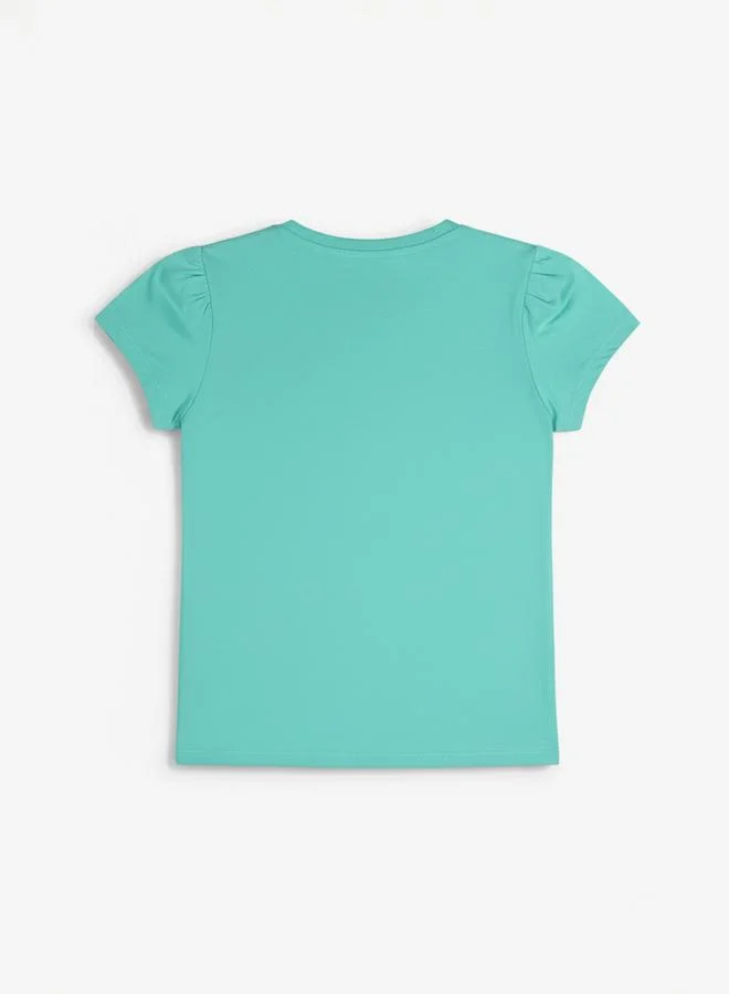 Looney Tunes Graphic Print Round Neck Fashion T-shirt