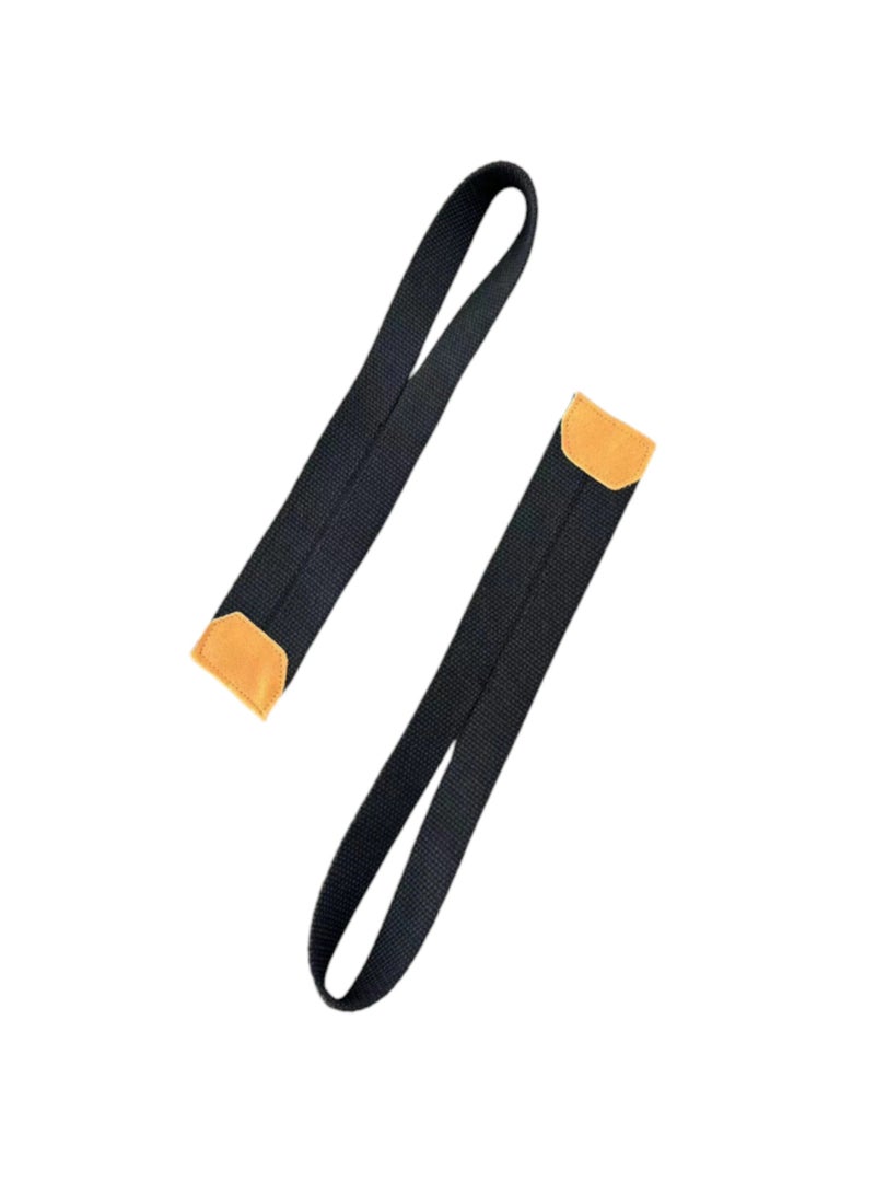 Weightlifting Lifting Straps Pair - Anti Slip Grip Support - Black