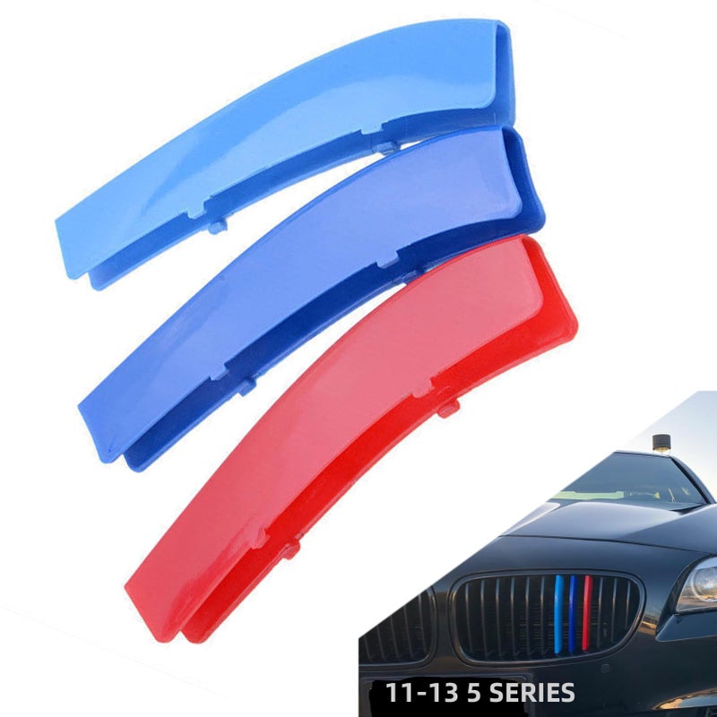 RPERZ Grille color stripes Compatible with bmw accessories 20102016 F10 F11 5 Series 528i 535i 550i Grill 12Beams