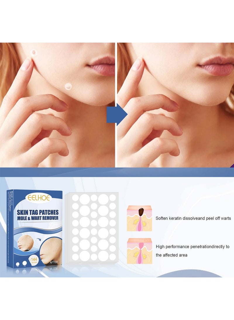 EELHOE Skin Tag Patches for Mole and Wart Removal, Easy-to-Use Wart Removal Patches, Safe and Non-Irritating Wart Treatment, Gentle and Effective Skin Care, 144 Pcs  - Image 3