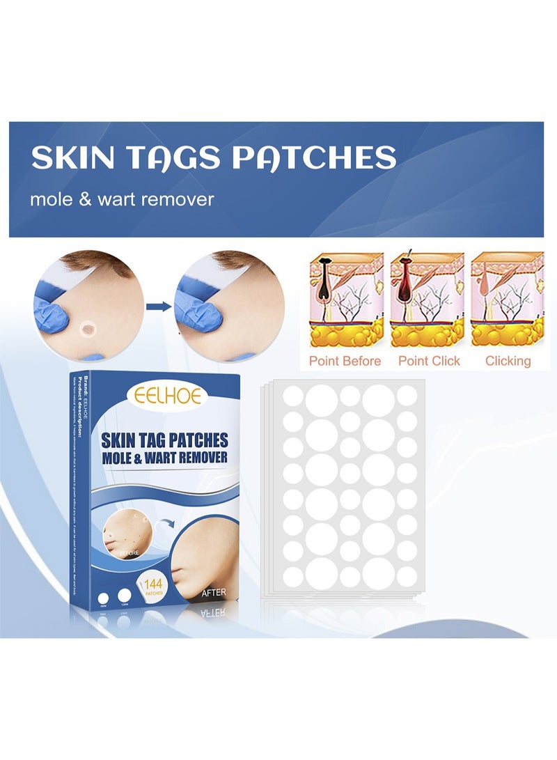EELHOE Skin Tag Patches for Mole and Wart Removal, Easy-to-Use Wart Removal Patches, Safe and Non-Irritating Wart Treatment, Gentle and Effective Skin Care, 144 Pcs  - Image 4