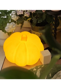 Generic Solar Pumpkin Statue Outdoor Garden Glowing Pumpkin Decoration Resin Pumpkin Fall Christmas Halloween Thanksgiving Gifts Outdoor Decoration Suitable for Porch Terrace, Patio, Lawn  - Image 3