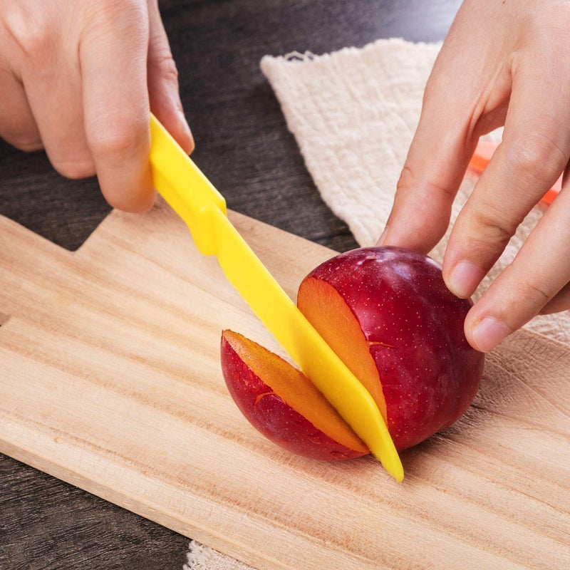 JOVITEC 10 Pieces Kid Knife Plastic Kids Safe Knives for Real Cooking, Nylon Children Toddler Cooking Kitchen Set Bulk for Bread, Lettuce and Salad - Image 5