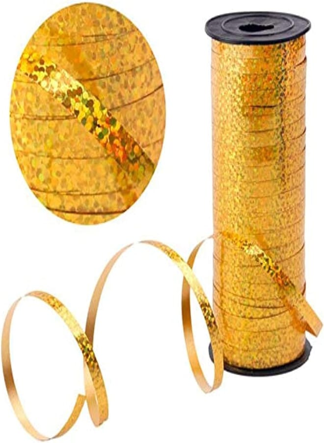91.5 m Gold Balloon Ribbon Roll Birthday Party Decoration - Baby Shower - Wedding and Craft