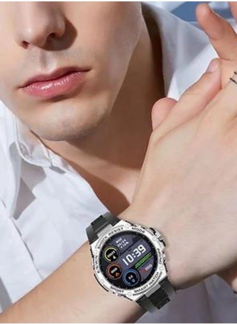 ساعة Haino Teko RW-56 الذكية – شاشة AMOLED - 3  أساور - فضي - تدعم المكالمات والإشعارات