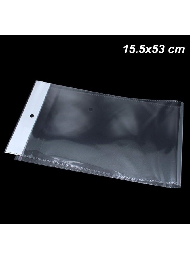 PABCK 100 Pack Clear Self Adhesive Straight Hair Packaging Bags with Hang Hole Wigs Hair Storage Beauty Personal Care Hair Care Extensions Wigs Accessories Hair Extensions (6.1x11.8 inches) - Image 4