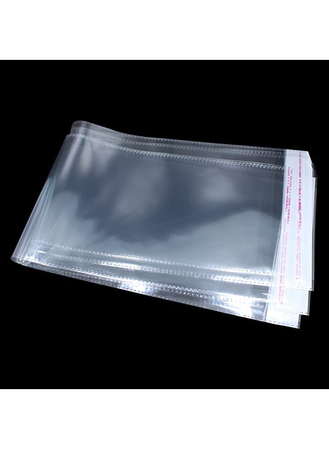 PABCK 100 Pack Clear Self Adhesive Straight Hair Packaging Bags with Hang Hole Wigs Hair Storage Beauty Personal Care Hair Care Extensions Wigs Accessories Hair Extensions (6.1x11.8 inches) - Image 3