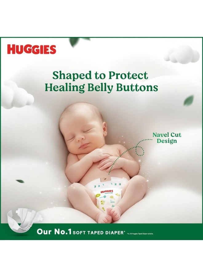 Huggies Natural Soft Premium Tape Diapers Newborn/Extra Small (NB) Size, 0- 5 kgs,32*2Count | Our No.1 Soft Taped Diaper with Cloud Soft Bed, designed for Newborns with Runny Poo Absorption - Image 2