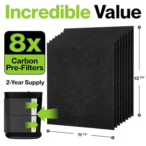 Durabasics 8 Pack Replacement Prefilter for Honeywell HPA200 | Carbon Pre Filter Replacements for Honeywell Prefilter A, Air Filter A, HRF AP1, HRF-A200, and HPA200 Filters - Image 3