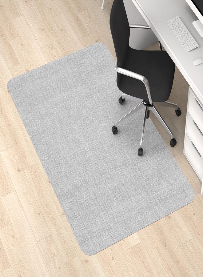 Blvornl Office Chair Mat for Hardwood Floor, 35"x 48" Desk Computer Chair Mat for Hard Wood and Tile Floor, Large Anti-Slip Hard Floor Protector Rolling Chair Mat, PVC Mat Desk Rug Light Grey - Image 1