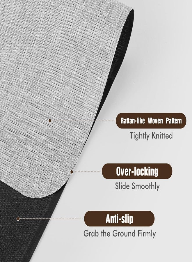 Blvornl Office Chair Mat for Hardwood Floor, 35"x 48" Desk Computer Chair Mat for Hard Wood and Tile Floor, Large Anti-Slip Hard Floor Protector Rolling Chair Mat, PVC Mat Desk Rug Light Grey - Image 3