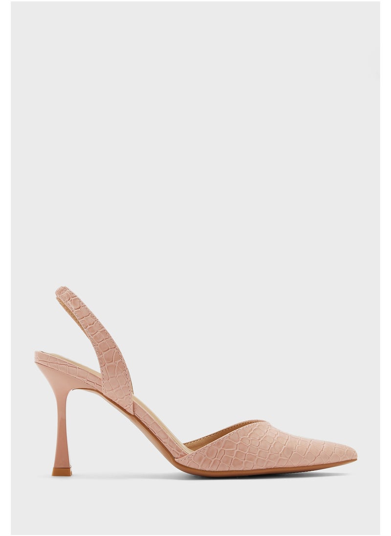 ELLA - V Detail Pointed Slingback Pump - Image 1