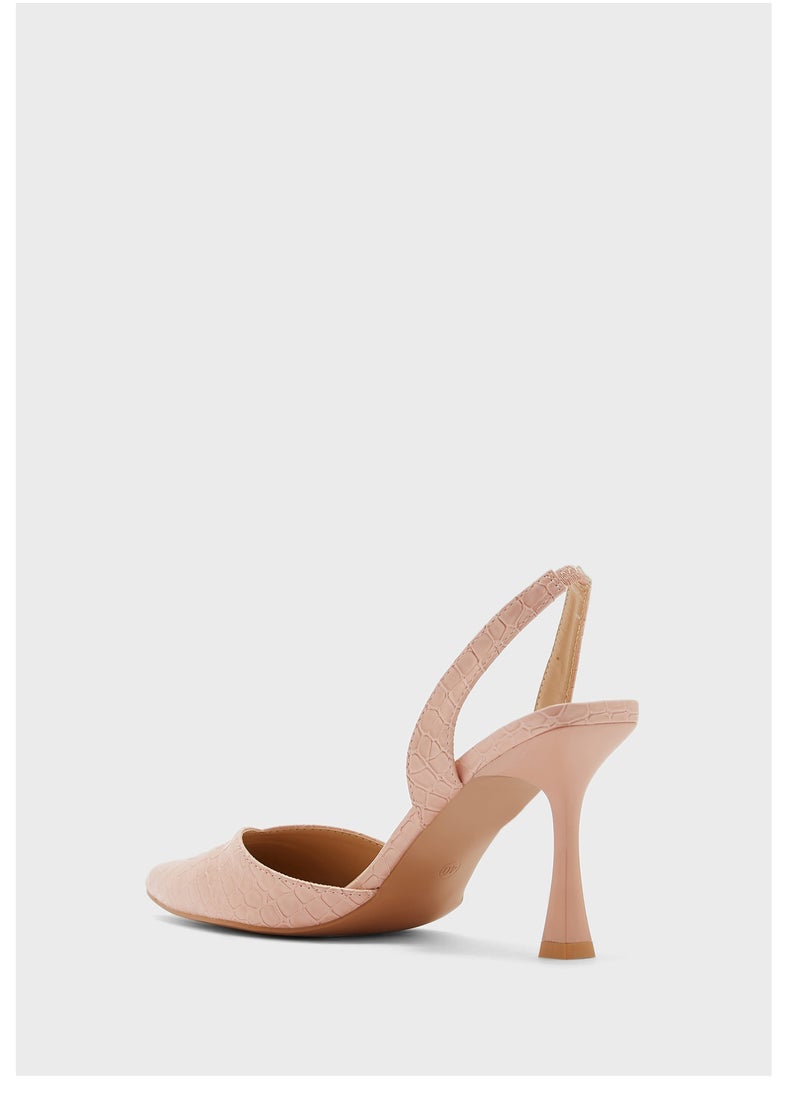 ELLA - V Detail Pointed Slingback Pump - Image 1