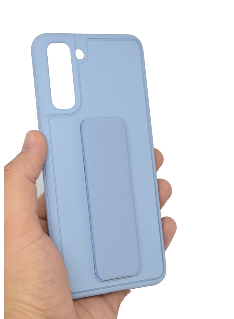 بورتوني جراب Galaxy S21 Plus من السيليكون مقاوم للصدمات مع غطاء حامل قبضة الإصبع - Image 1