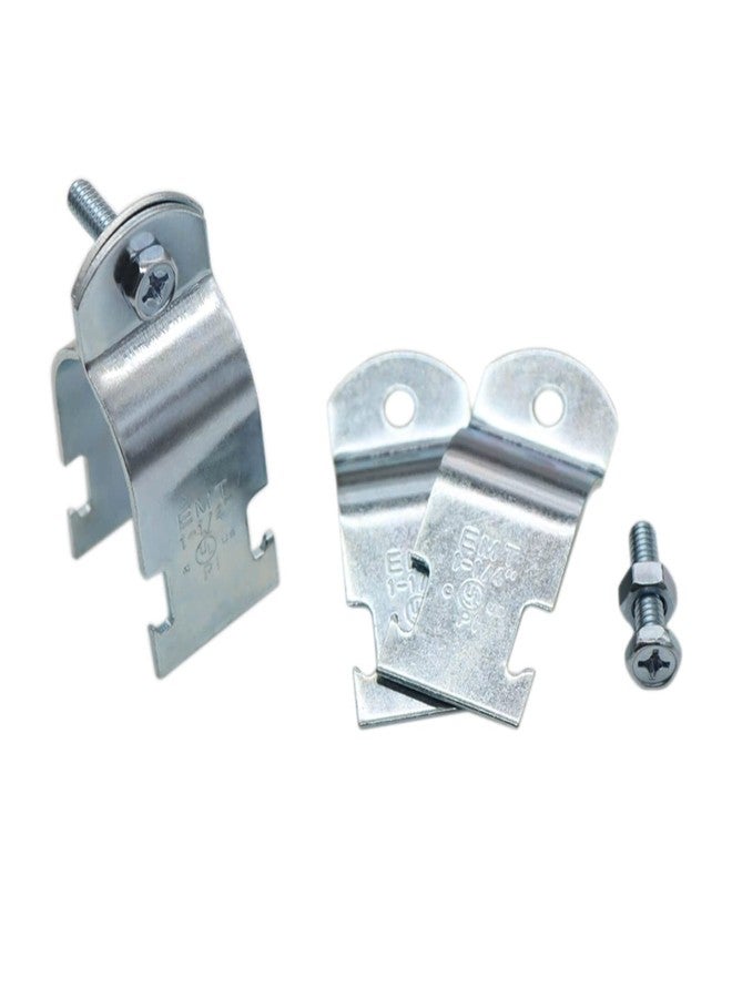 Baudelun 1-1/4" EMT Strut Clamps for Rigid Conduit and Pipe, 4 Packs Universal Steel Strut Clamps for Rigid Conduit and EMT, Standard Electro-Galvanized Assembled with Bolt and Nut - Image 3