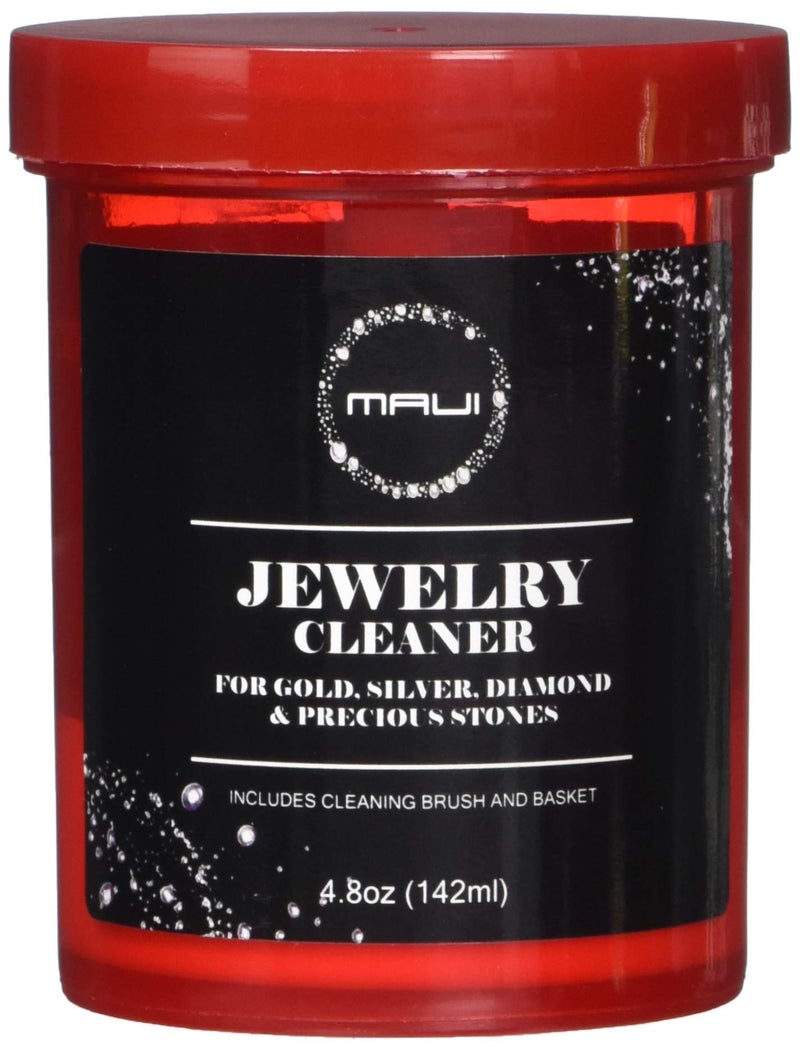 Maui Maui Liquid Jewelry Cleaner Solution for Gold, Silver, Diamond. Safety Solution Comes with a Basket and Brushes for Extra Cleaning. NOT Guaranteed to Work on All Jewelry  - Image 4