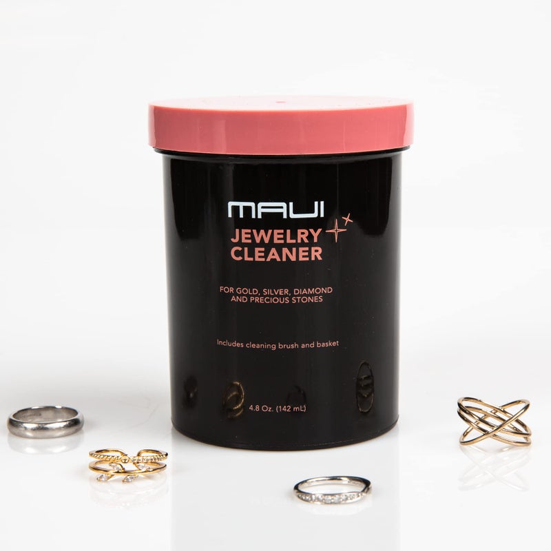 Maui Maui Liquid Jewelry Cleaner Solution for Gold, Silver, Diamond. Safety Solution Comes with a Basket and Brushes for Extra Cleaning. NOT Guaranteed to Work on All Jewelry  - Image 2