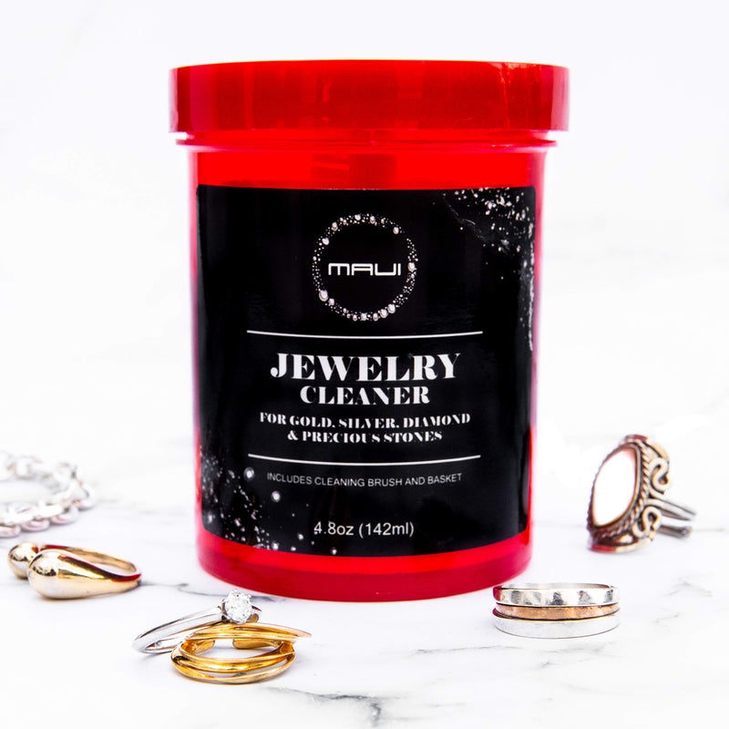 Maui Maui Liquid Jewelry Cleaner Solution for Gold, Silver, Diamond. Safety Solution Comes with a Basket and Brushes for Extra Cleaning. NOT Guaranteed to Work on All Jewelry  - Image 5