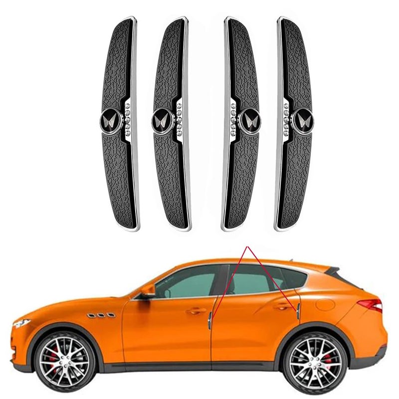 BRAINLE Latest Car Door Accessories All Rubber Corner Edge Guards and Handle Protector Scratch Protection Car Exterior for Hector, Astor, Gloster, Comet Ev, ZS Ev, 3, Windsor - Image 1