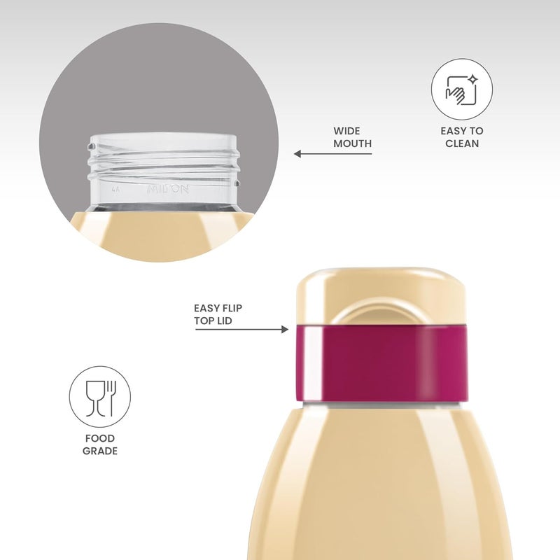 Milton Milton Kool Crony 600 Insulated Water Bottle, 1 Piece, 500 ml, Purple - Image 3