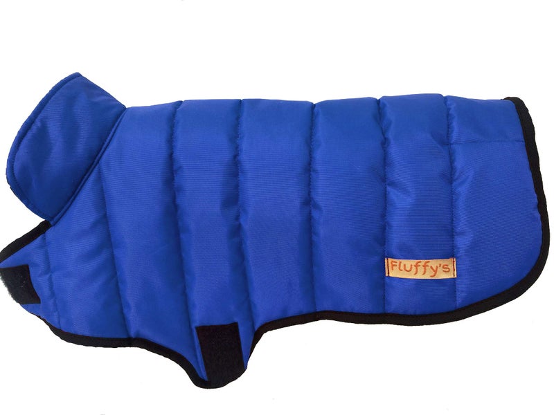 Fluffy's Luxurious Reflective Dog Cold Weather Coat Style Plaid Reversible Waterproof Windproof Pet Winter Warm Vest, Cozy Cotton Lined Stand-up Collar Outdoor Jacket - Image 1