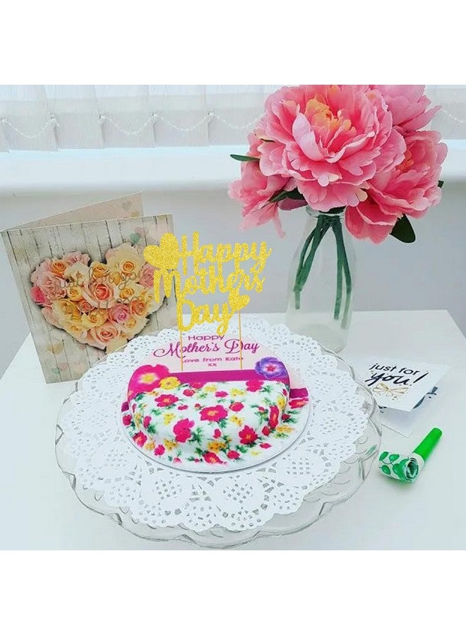BEISHIDA Happy Mother's Day Cake Toppers Cake Decorations Gold Cake Toppers for Women Mother's Day Party Decoration Party Supplies 1 pcs - Image 5