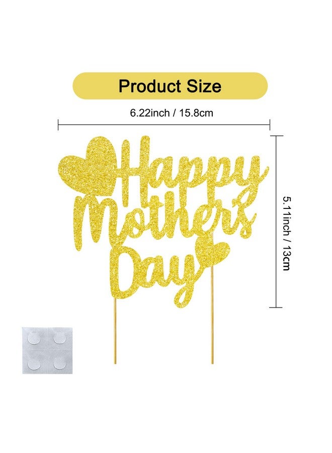 BEISHIDA Happy Mother's Day Cake Toppers Cake Decorations Gold Cake Toppers for Women Mother's Day Party Decoration Party Supplies 1 pcs - Image 2