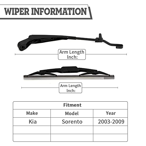 HODEE Rear Wiper Arm Blade Nut Set Replacement for Kia Sorento 2003-2009 Rear Wiper Cover Accessories Assembly, Wiper Cap Set for Back Windshield Window,OEM:988113E000 - Image 2