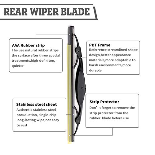 HODEE Rear Wiper Arm Blade Nut Set Replacement for Kia Sorento 2003-2009 Rear Wiper Cover Accessories Assembly, Wiper Cap Set for Back Windshield Window,OEM:988113E000 - Image 5