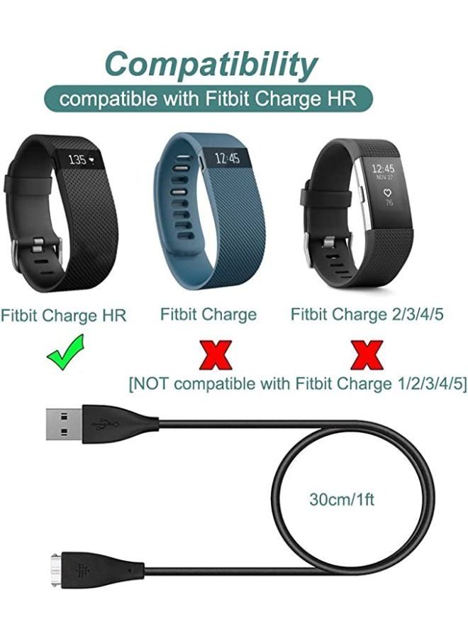 Charger for Fitbit Charger HR, 30cm/1ft Replacement Charger Charging Cable Cord for Fitbit Charger HR Smart Wristband - Image 4
