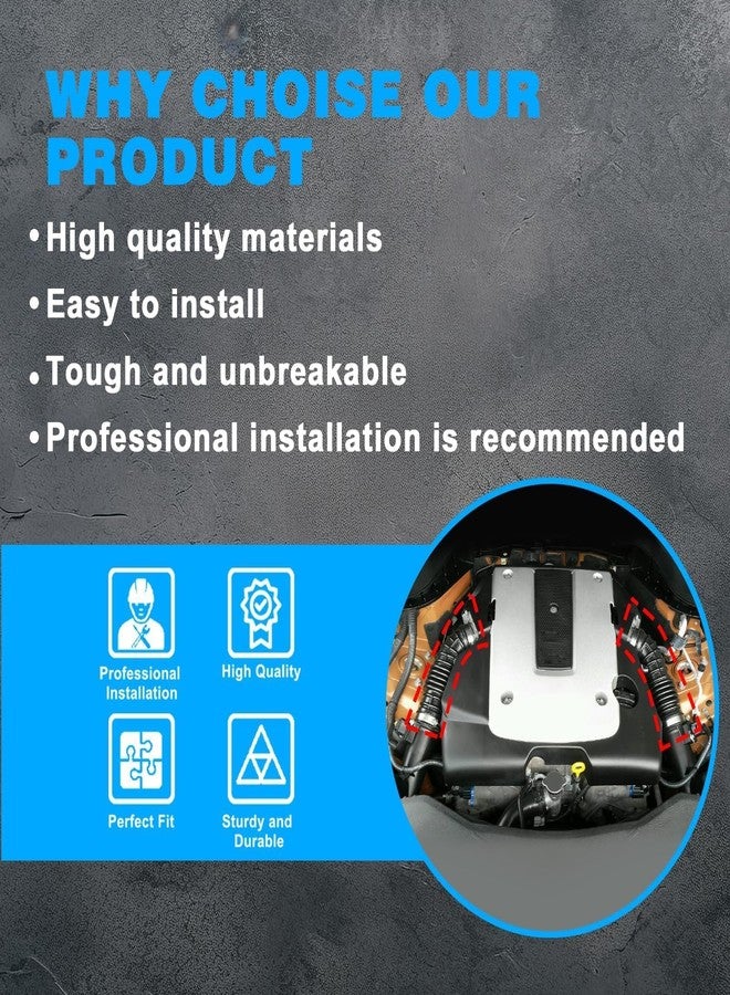 Sekeseauto خرطوم سحب هواء مزدوج من سيكس أوتو، جهة السائق والراكب، متوافق مع إنفينيتي FX35 بيس سبورت 2009-2012، رقم القطعة: 16576-1CB1A 16576-1CB0A - Image 5