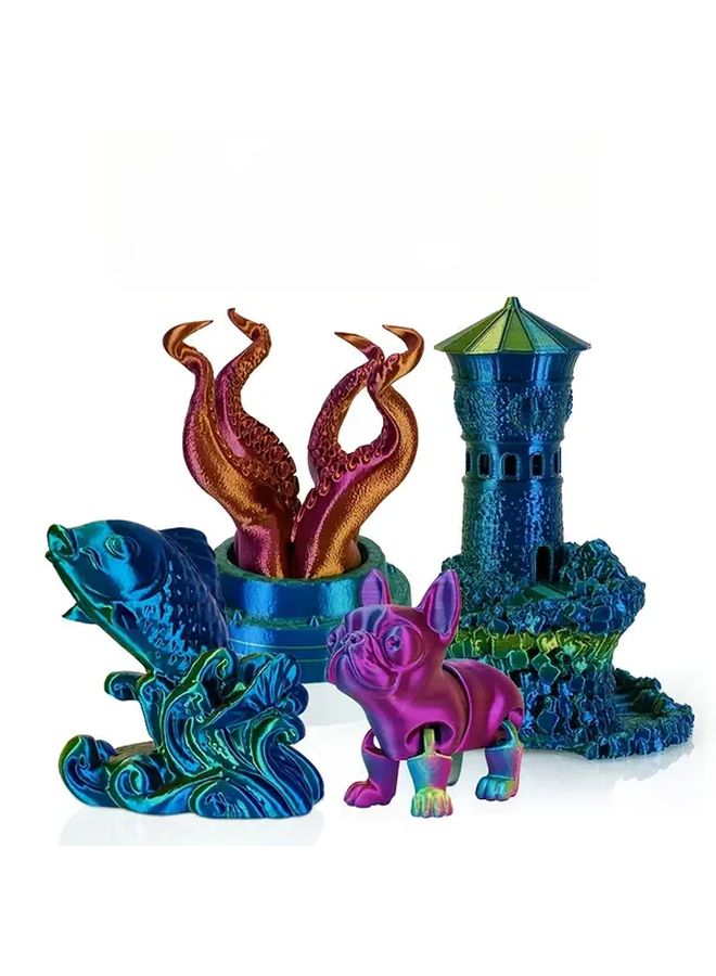Purple Golden Red 1kg High Quality PLA 3D Printing Filament Precise Temperature Control 200 To 220 Degrees Celsius Heated Bed 50 To 70 Degrees Low Warp Ideal For Dragon Figurine And Detailed Printing - Image 5