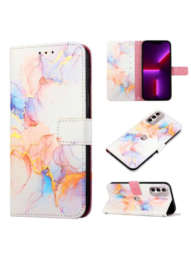 اس-توب جراب لهاتف Motorola Moto G Stylus 5G 2022 PT003 جراب هاتف جلدي قابل للطي بنمط رخامي - Image 1