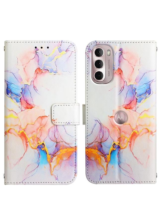 اس-توب جراب لهاتف Motorola Moto G Stylus 5G 2022 PT003 جراب هاتف جلدي قابل للطي بنمط رخامي - Image 2