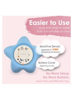 SYOSI Digital Baby Bath Thermometer Safety, Starfish Water Thermometer Baby Bath, IP67 Waterproof Shower Temperature Display Gift for Girls, Boys, Kids, Newborn, Toddler, Grandson, Pink Sea Star Shape  - Image 3