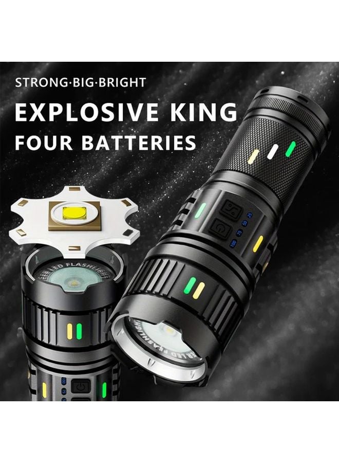 G401Y Tactical LED Flashlight With Telescopic Zoom Fast Charging Type C 4 Batteries Indicator For Outdoor Camping Hiking - Image 5