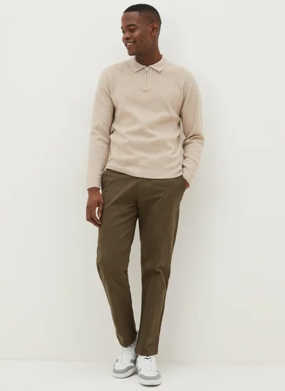 Matalan Khaki Straight Fit Chinos