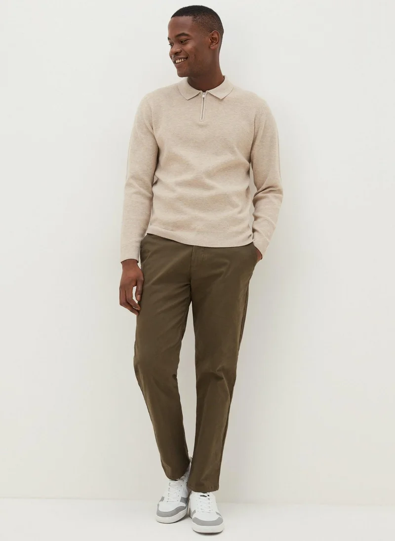 Matalan Khaki Straight Fit Chinos