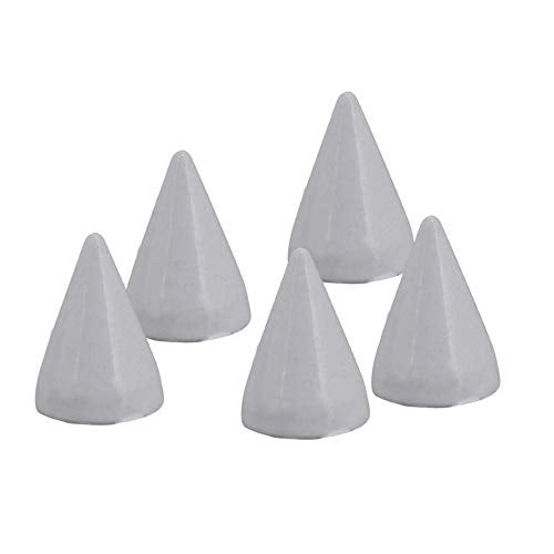 RDEXP DIY Decoration Leathercraft Shoes Cone Spikes Screwback Rivet Studs Pack of 50 (White) - Image 3